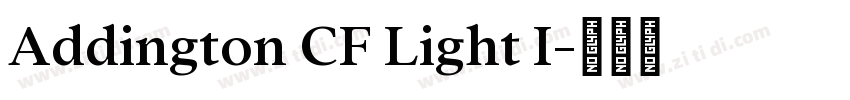 Addington CF Light I字体转换